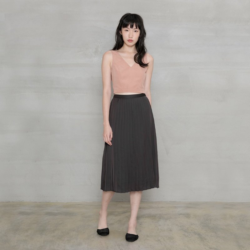 美好时光细百褶中长裙 One Fine Day Knife Pleat Skirt - 裙子 - 其他人造纤维 多色