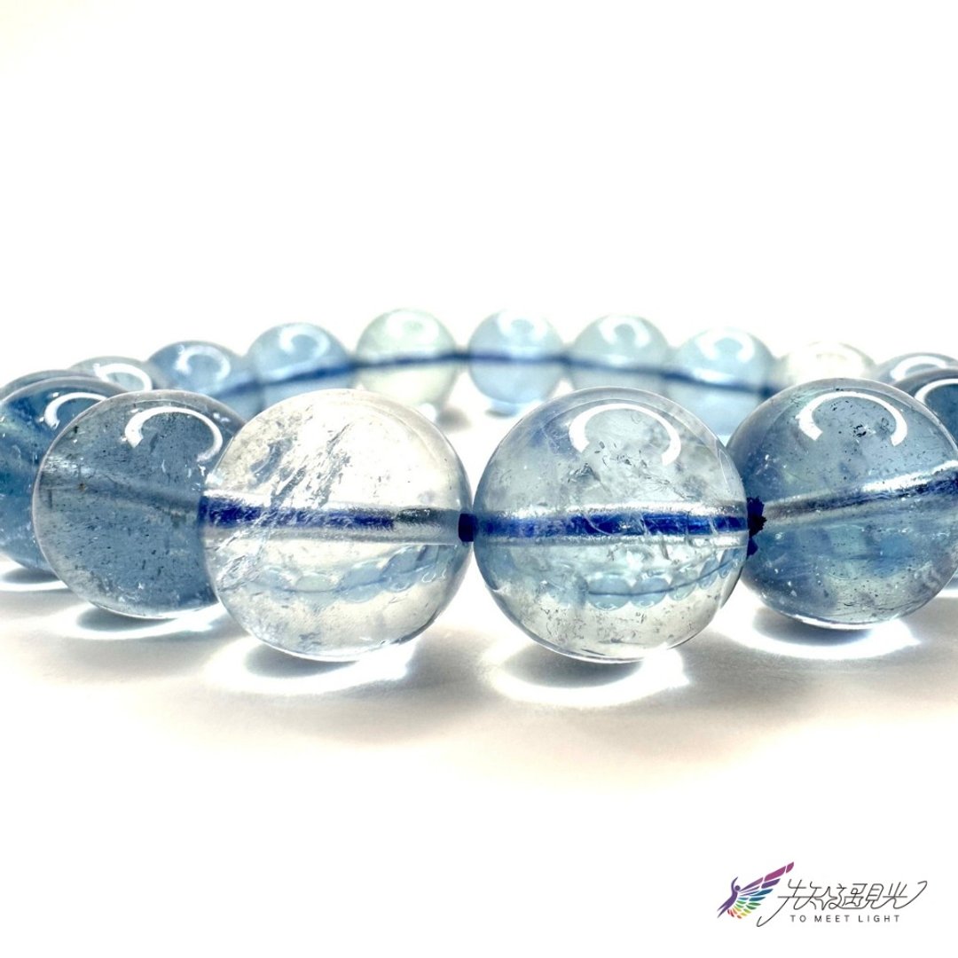 Aquamarine 海蓝宝 水晶手链 手链 手珠 串珠 - 手链/手环 - 水晶 