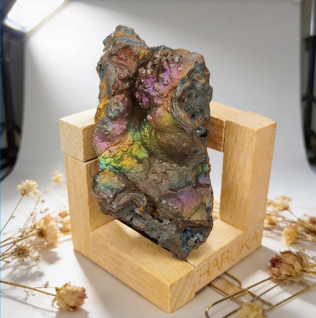 碎钻系 力泥活石 - 璀璨闪闪粉金色 - 密集晶体高阶显化 - 摆饰 - 宝石 多色