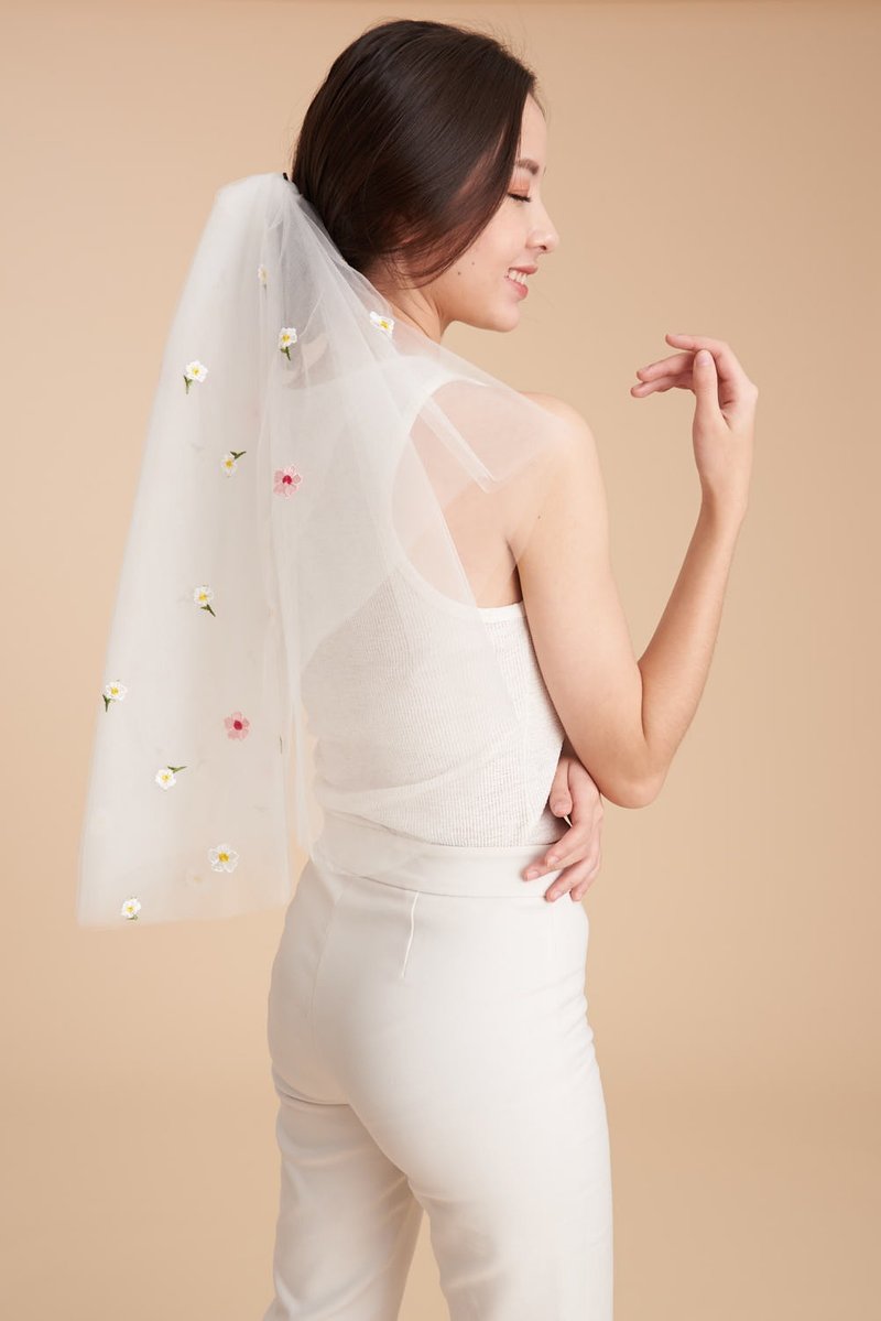 Daisy daisy wedding veil - 发饰 - 聚酯纤维 白色