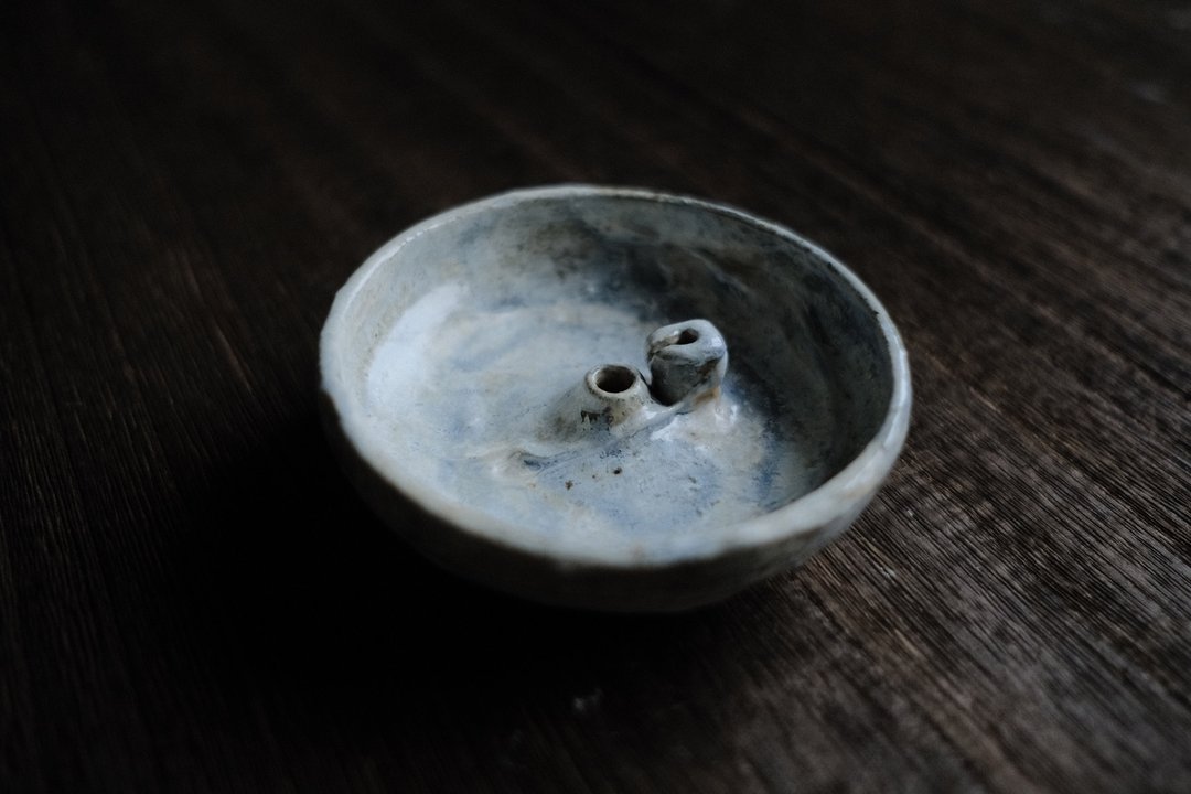 寂灭・萨婆诃・多用途香盘6 - 香薰/精油/线香 - 陶 白色