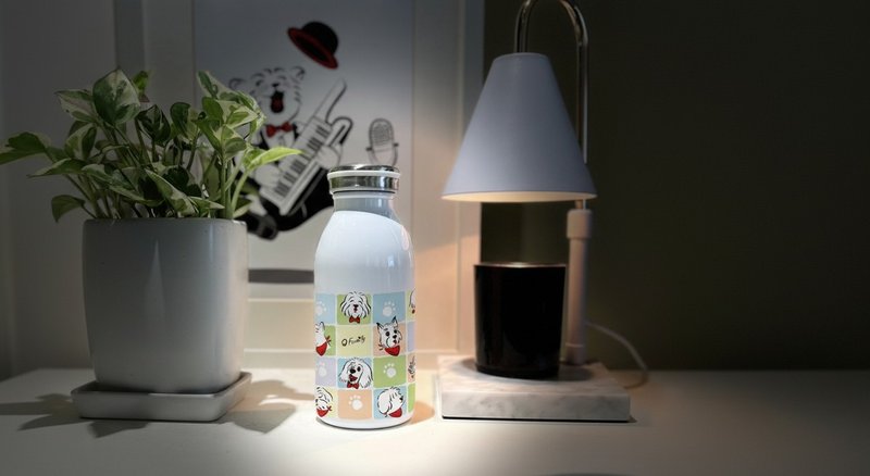 圣诞特惠价-Q Family-狗狗-牛奶罐保温瓶 - 保温瓶/保温杯 - 不锈钢 白色