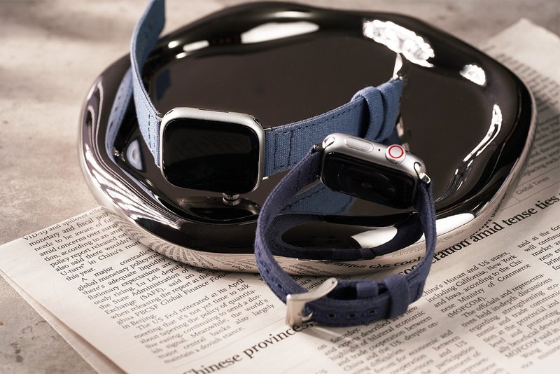 apple watch - 限量【拷克帆布】苹果表带 apple watch - 表带 - 棉 蓝色