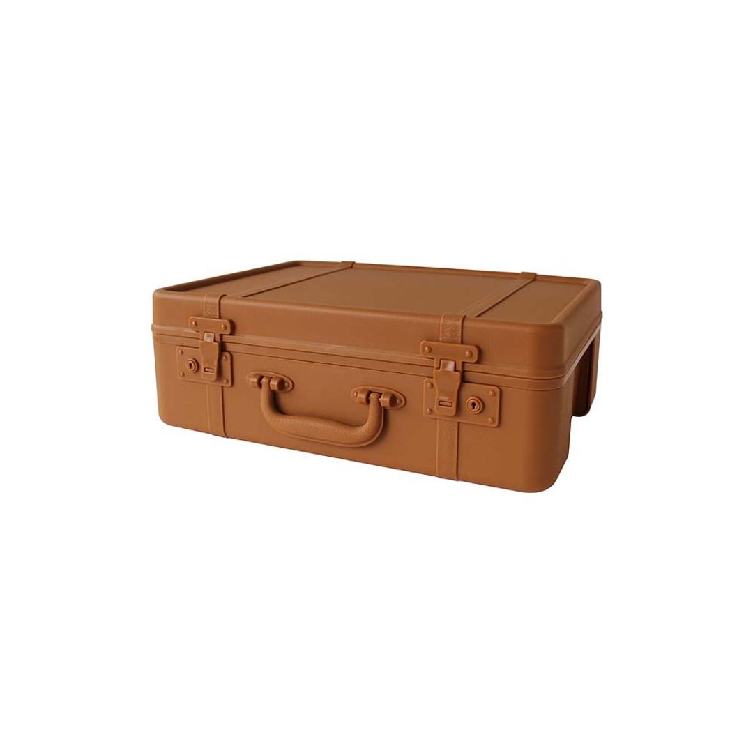 【八幡化成】TRUNKSTORY 复古造型 行李收纳箱 MINI  焦糖棕 - 收纳用品 - 塑料 橘色