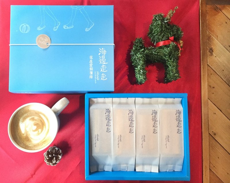 “港澳地区免运”花生爱馅蛋卷**2盒 - 手工饼干 - 新鲜食材 蓝色