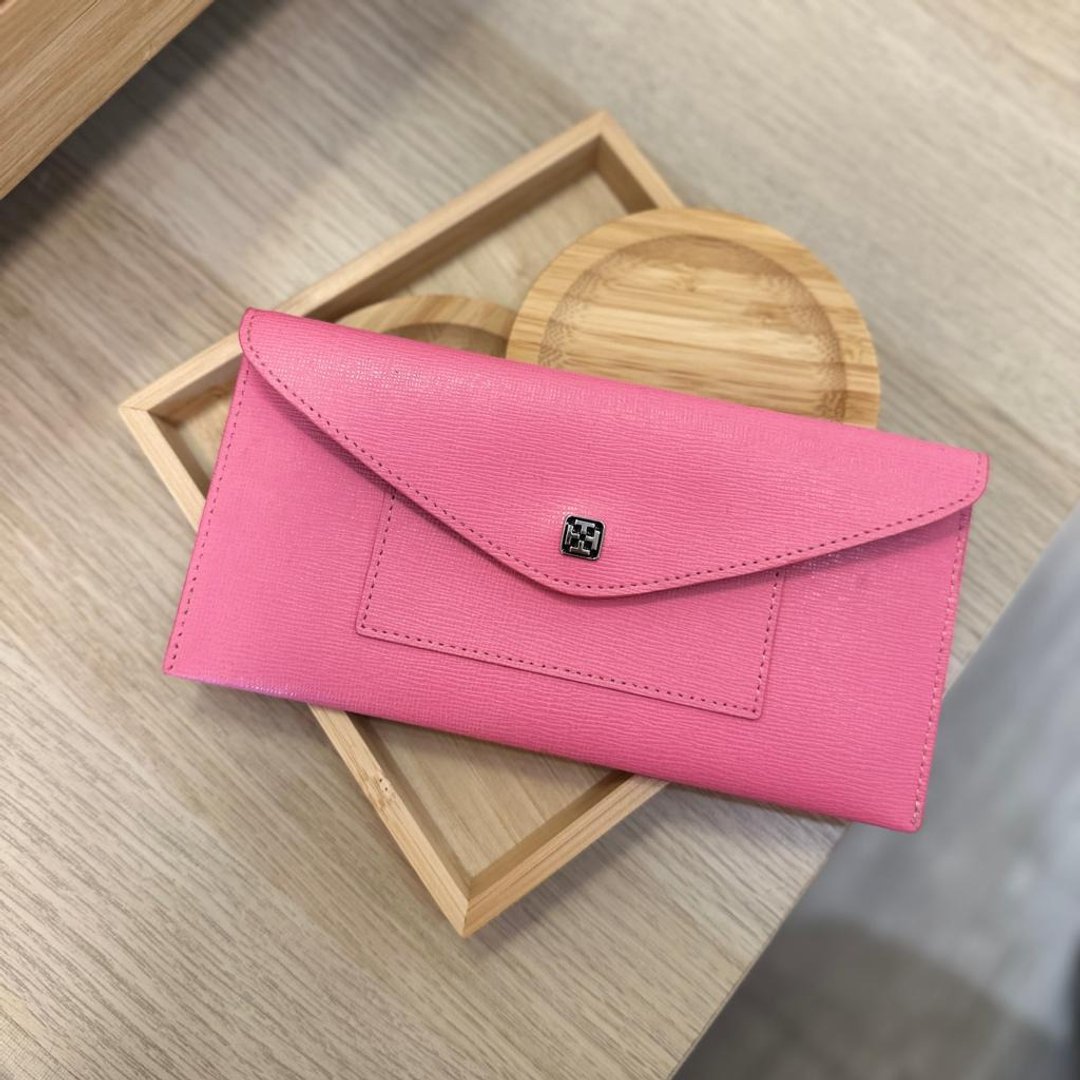 Tosca | Letter Wallet お手纸| 真皮 薄 长皮夹/卡片- 粉红 - 皮夹/钱包 - 真皮 