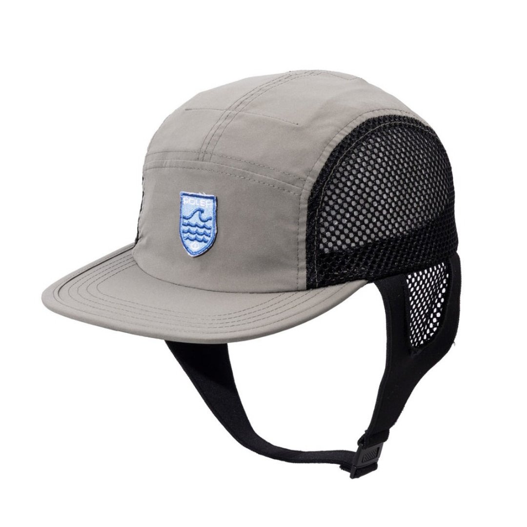 日本限定 POLER 2WAY SURF CAP 两用冲浪五片帽 / 附扣带 / 灰色 - 帽子 - 聚酯纤维 灰色