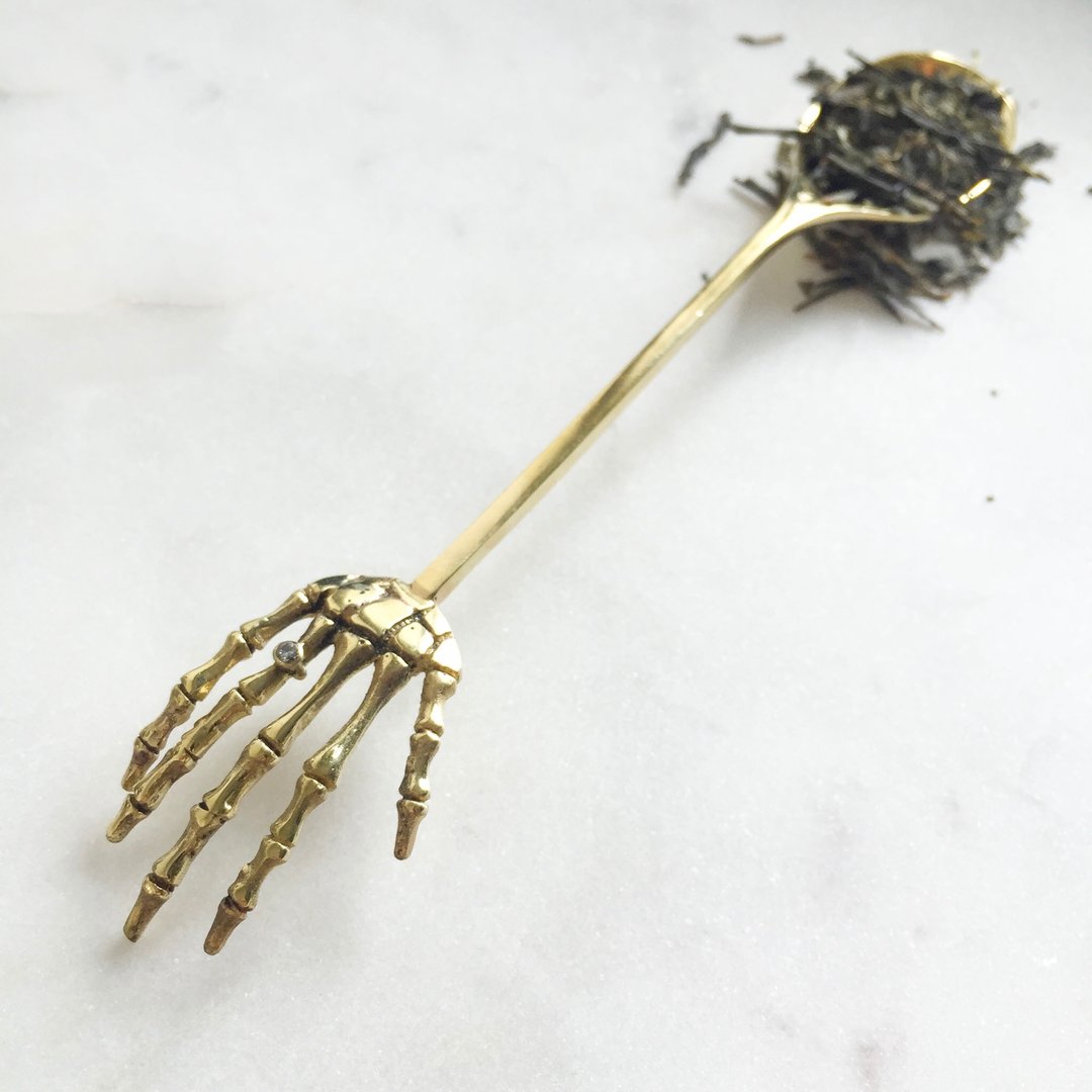Teapot - Hand Brass Bone - 餐刀/叉/匙组合 - 其他材质 