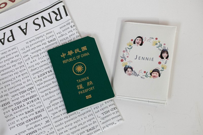 定制礼物 | 定制化皮革护照保护套 - 护照夹/护照套 - 人造皮革 