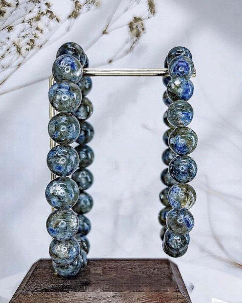 【蓝宝石黄绿祖母晶共生】绿祖母晶天然石手链 - 手链/手环 - 水晶 绿色