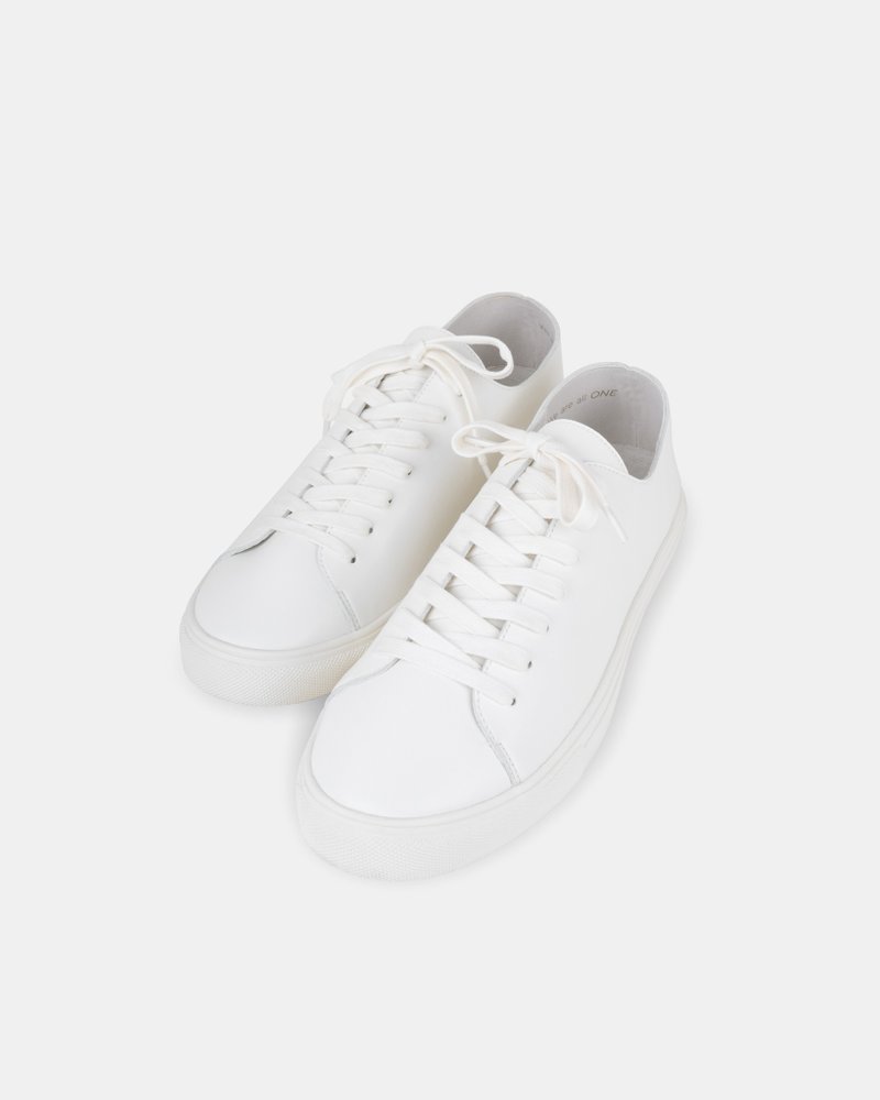 GAIA Sneakers 素皮革 休闲鞋 小白鞋 米白色 - 女款休闲鞋 - 人造皮革 白色