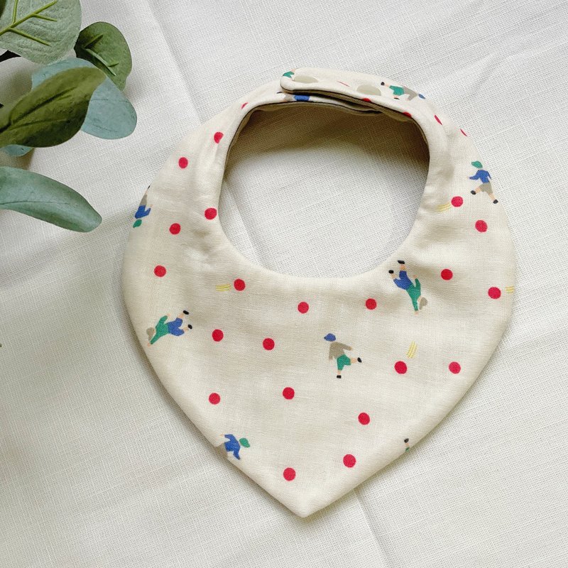 八层纱领巾兜 在奔跑的孩子・口水巾 - 围嘴/口水巾 - 其他材质 黄色