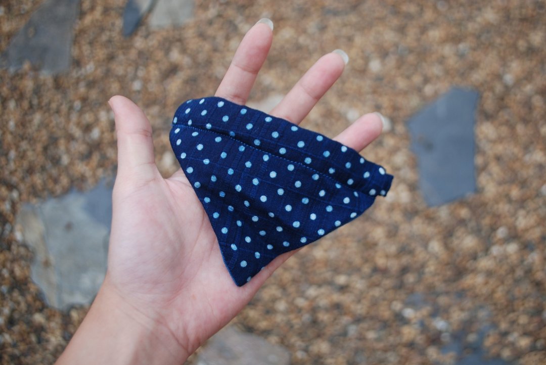 A-NI collar for cats and dogs triangular flag version - 项圈/牵绳 - 棉 蓝色