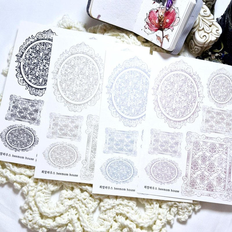 仿古相框纸型纸 - 贴纸 - 纸 白色