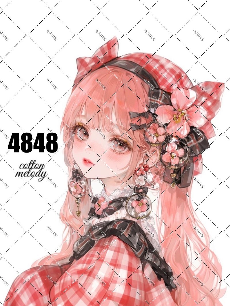 original sticker no.4848 人物贴纸 原创贴纸 原创人物贴纸 装饰贴纸 cotton melody - 贴纸 - 纸 
