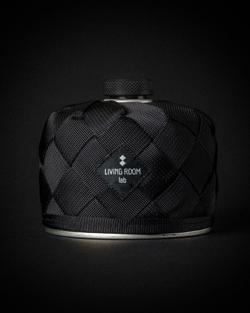 白logo CROWN OD 230 高山瓦斯罐套 手工编织 Molle 喷灯 高山瓦 - 露营用品 - 其他材质 黑色