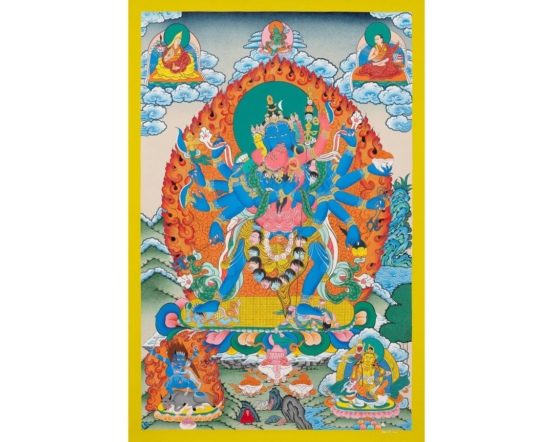 **喜马拉雅胜乐金刚唐卡——通往内在极乐之门** - 墙贴/壁贴 - 其他材质 多色