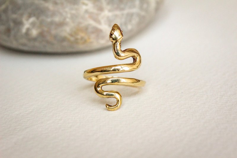 Snake ring ( s1) - 戒指 - 铜/黄铜 金色