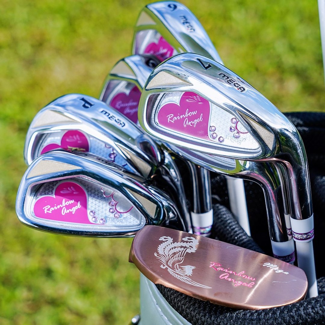 【MEGA GOLF】Rainbow Angel粉钻闪耀玫瑰金女杆3W6I1PT赠球袋 - 运动/健身用品 - 其他材质 粉红色