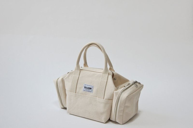 BEG BOY - 手提包/手提袋 - 棉．麻 白色