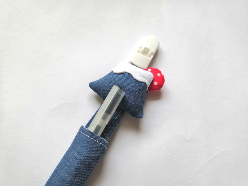 富士山 加护灵笔套 - 证件套/卡套 - 棉．麻 蓝色