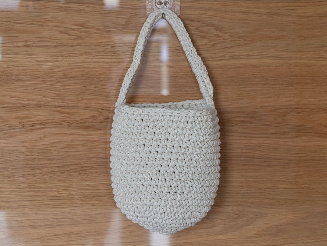 Wall hanging basket Wall hanging bathroom storage Hanging basket Kitchen storage - 置物架/篮子 - 棉．麻 透明