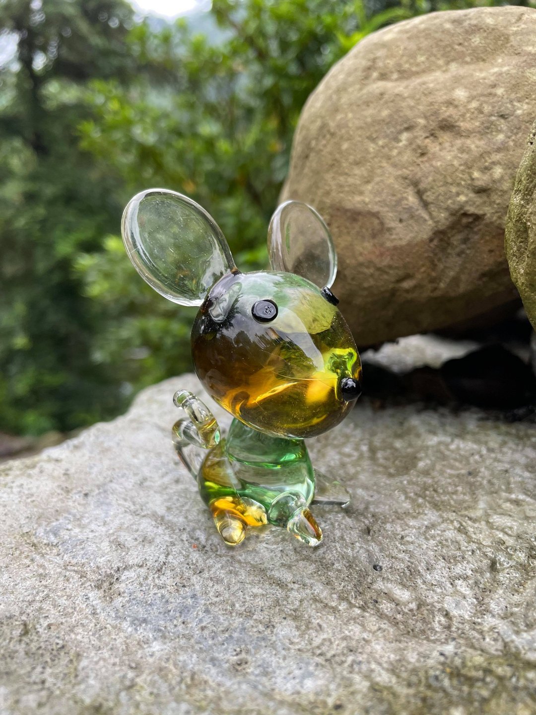 水晶玻璃 老鼠 生肖 可爱版 - 摆饰 - 玻璃 
