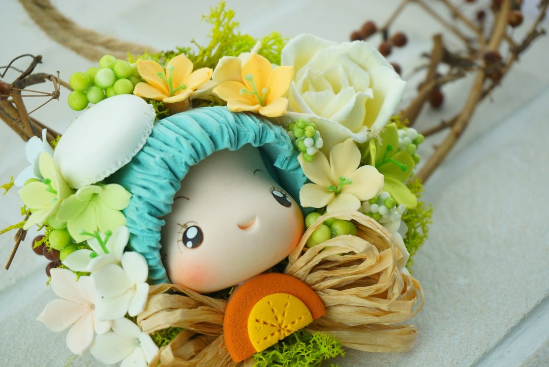 小花圈吊饰*香草绿*纯手工制作 - 其他 - 粘土 