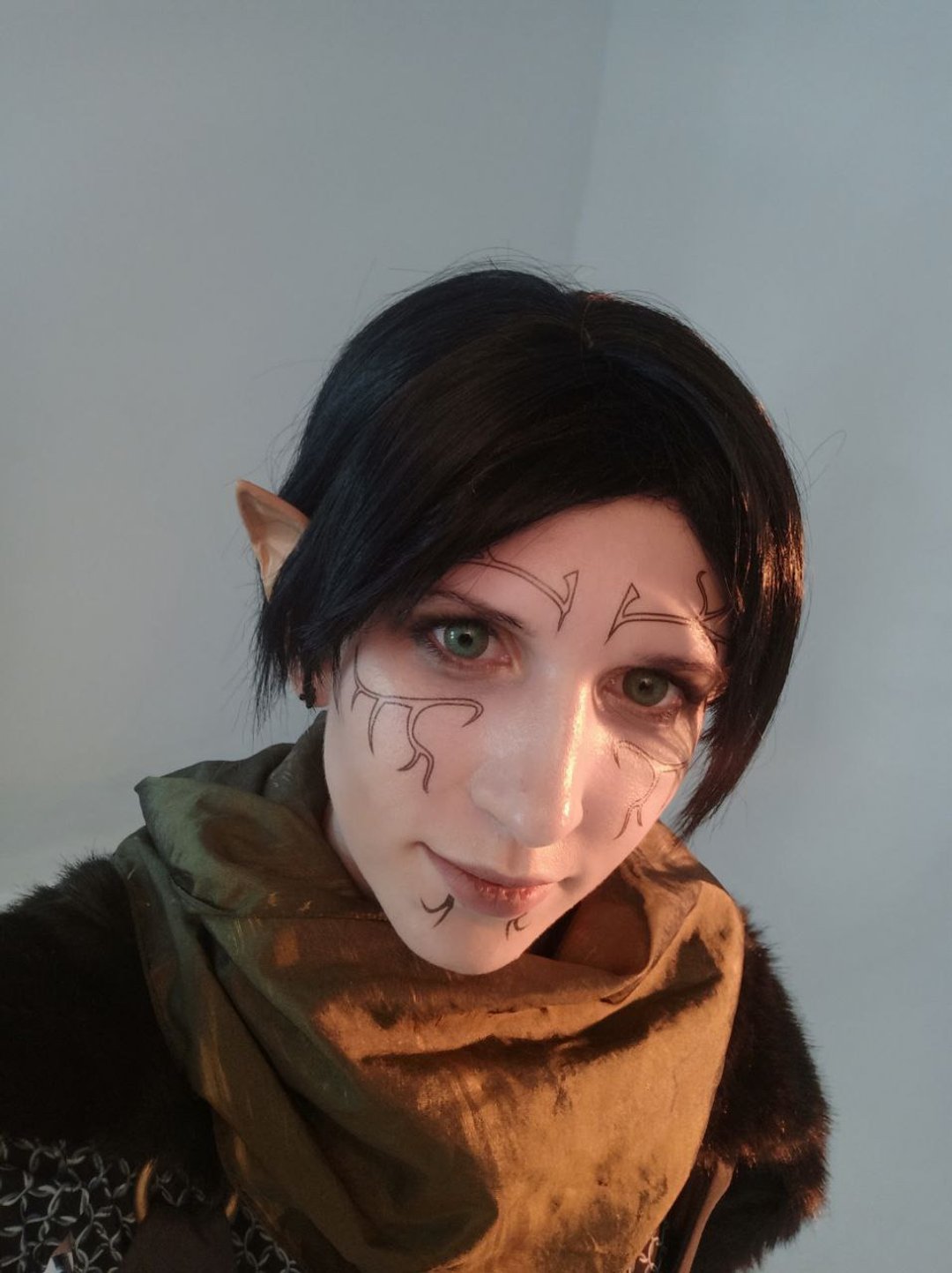 Merril Dragon Age inspired printed temporary face tattoos (pack of 2) - 纹身贴 - 纸 黑色