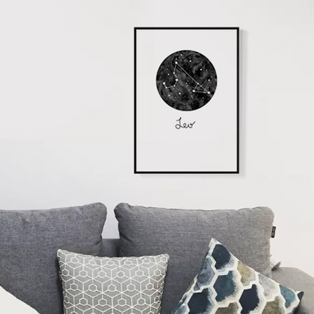 狮子座 Leo-咖啡厅挂画/十二星座/床头画/星际/餐厅/工作室 - 海报/装饰画/版画 - 其他材质 多色