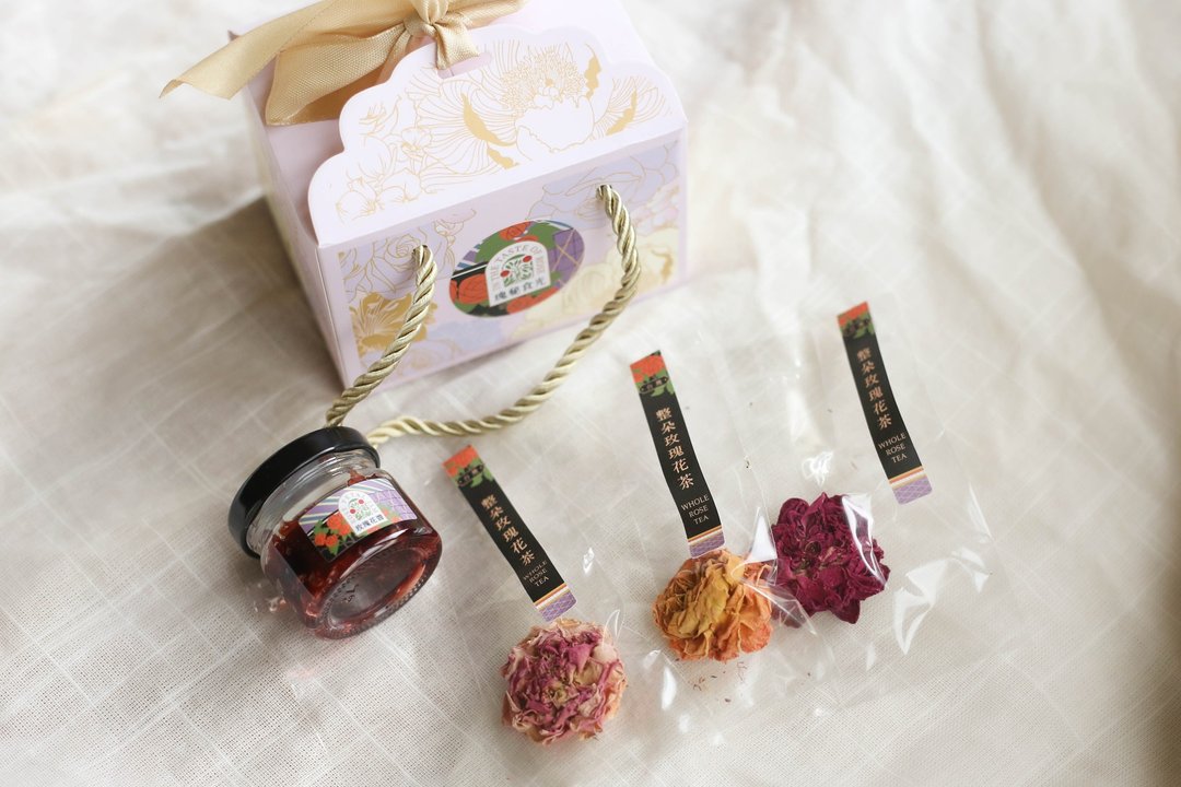 玫瑰花饮小礼盒 X 玫瑰花酱+玫瑰花茶 - 茶 - 新鲜食材 紫色