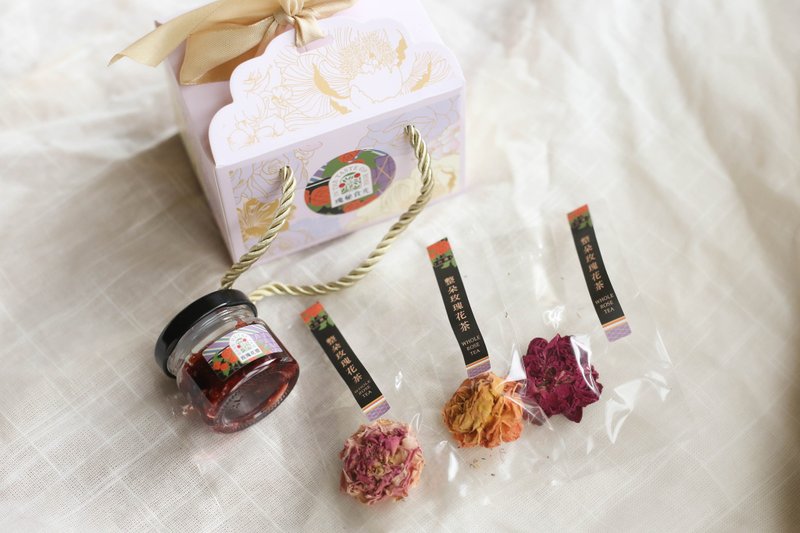 玫瑰花饮小礼盒 X 玫瑰花酱+玫瑰花茶 - 茶 - 新鲜食材 紫色