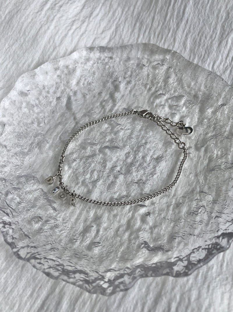 【 日本直送 名牌中古包 】Christian Dior 克里斯汀·迪奥 手链 银色 Logo vintage 古董 iwy7ym - 手链/手环 - 其他材质 银色