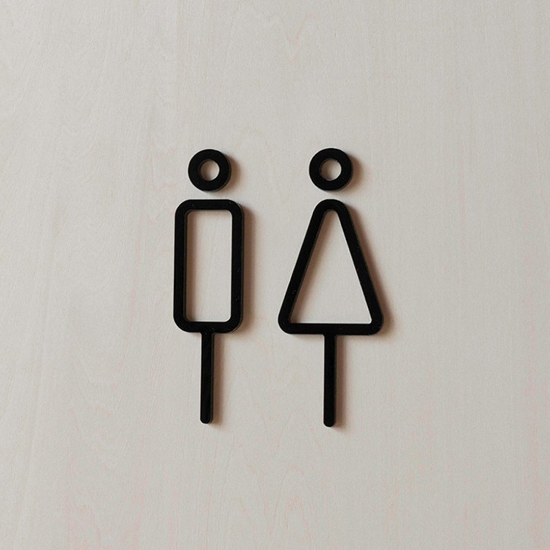 MOHEIM RESTROOM SIGN 男女标示 黑 - 其他 - 塑料 黑色