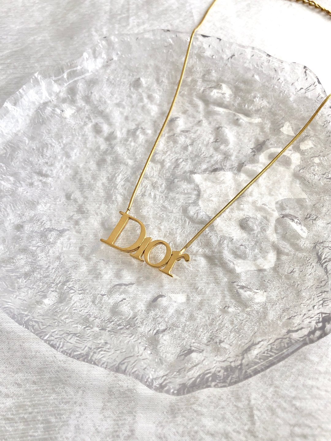 【 日本直送 名牌中古包 】Christian Dior 迪奥 项链 金色 标志 vintage 古董 hua3hy - 项链 - 其他材质 金色