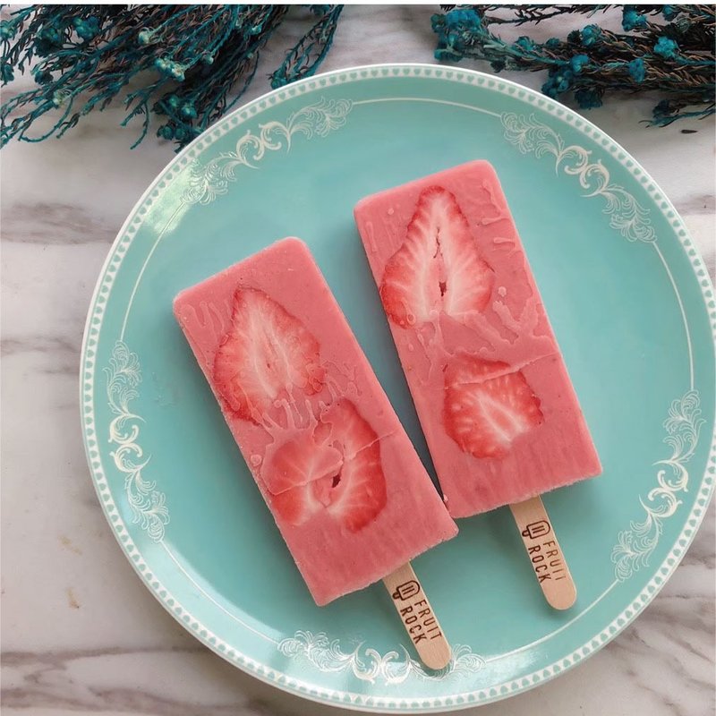 草莓恋人 - 冰淇淋/冰棒 - 新鲜食材 粉红色