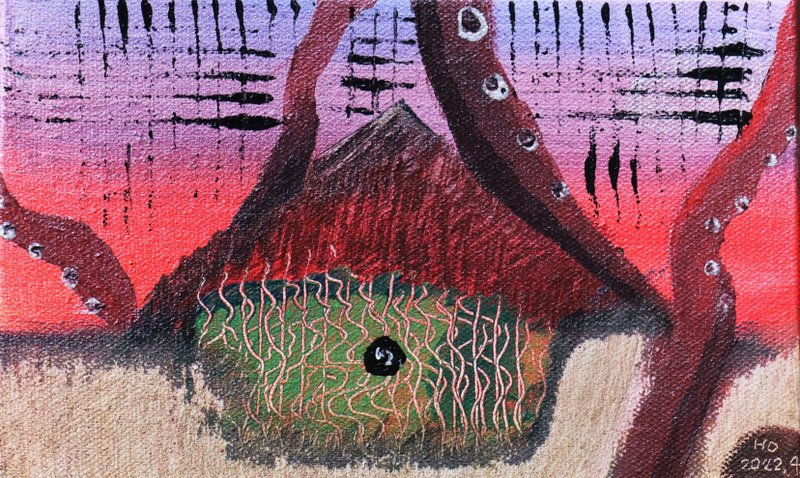 压克力画作 - 对不起 - 海报/装饰画/版画 - 棉 黑色