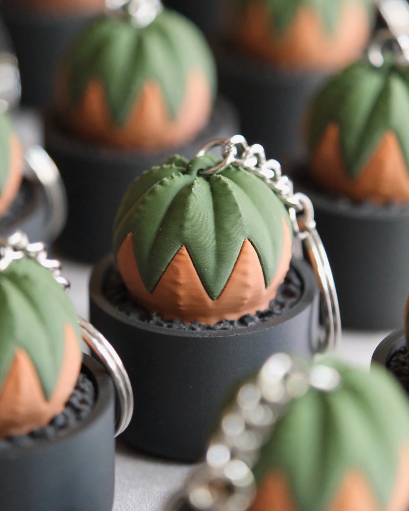 布纹球按键锁匙扣 钥匙圈/吊饰/多肉块根/送礼/办公室摆设/盆栽 - 钥匙链/钥匙包 - 塑料 多色