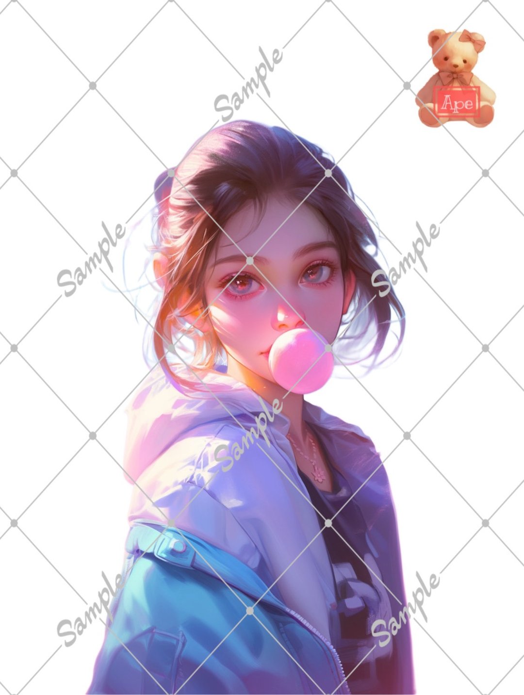 原创人物贴纸 装饰贴纸 内含 5 张 - 贴纸 - 纸 