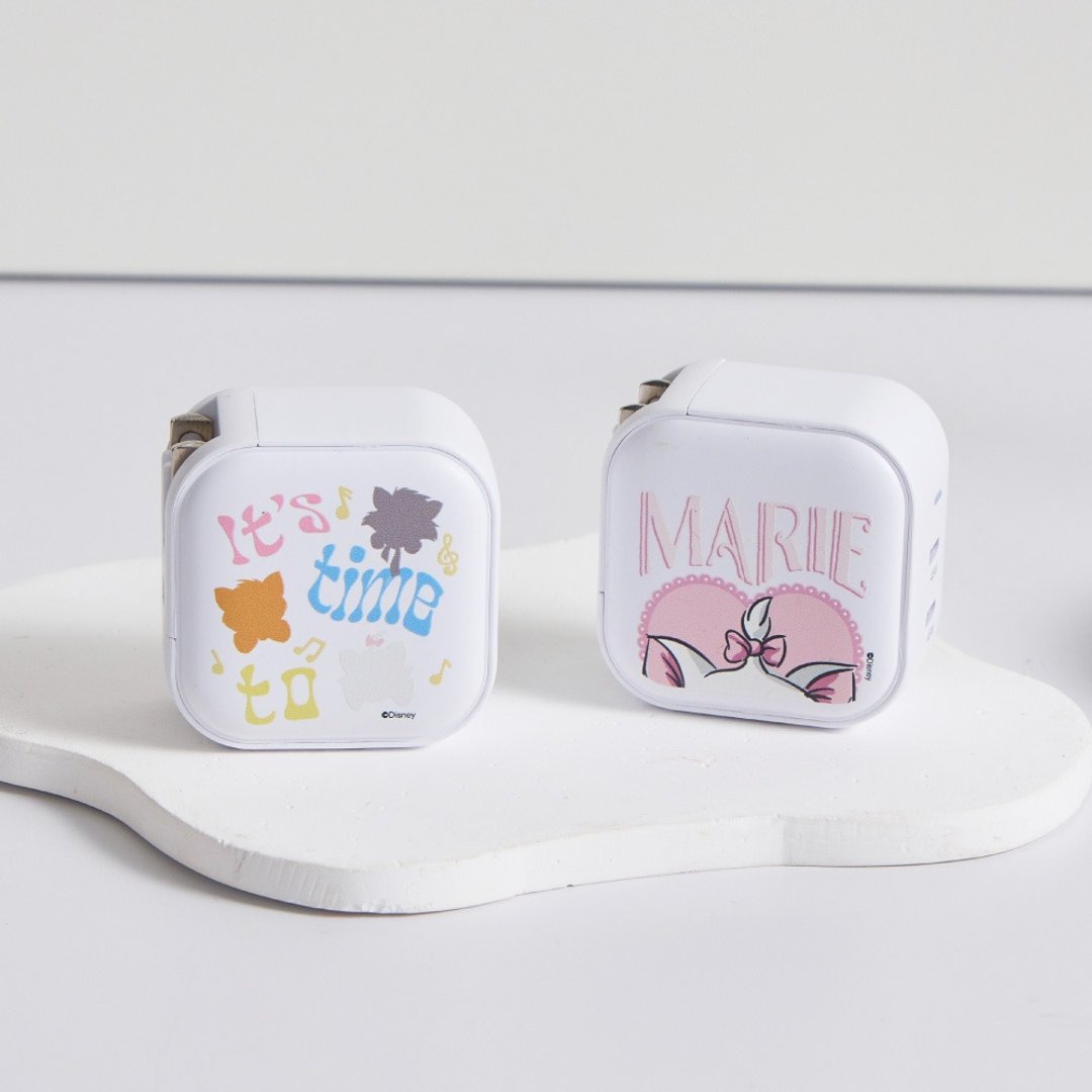 Disney Cats And Dogs-音乐猫咪剪影 GaN 45W Type-C 双孔充电头 - 数码小物 - 塑料 多色