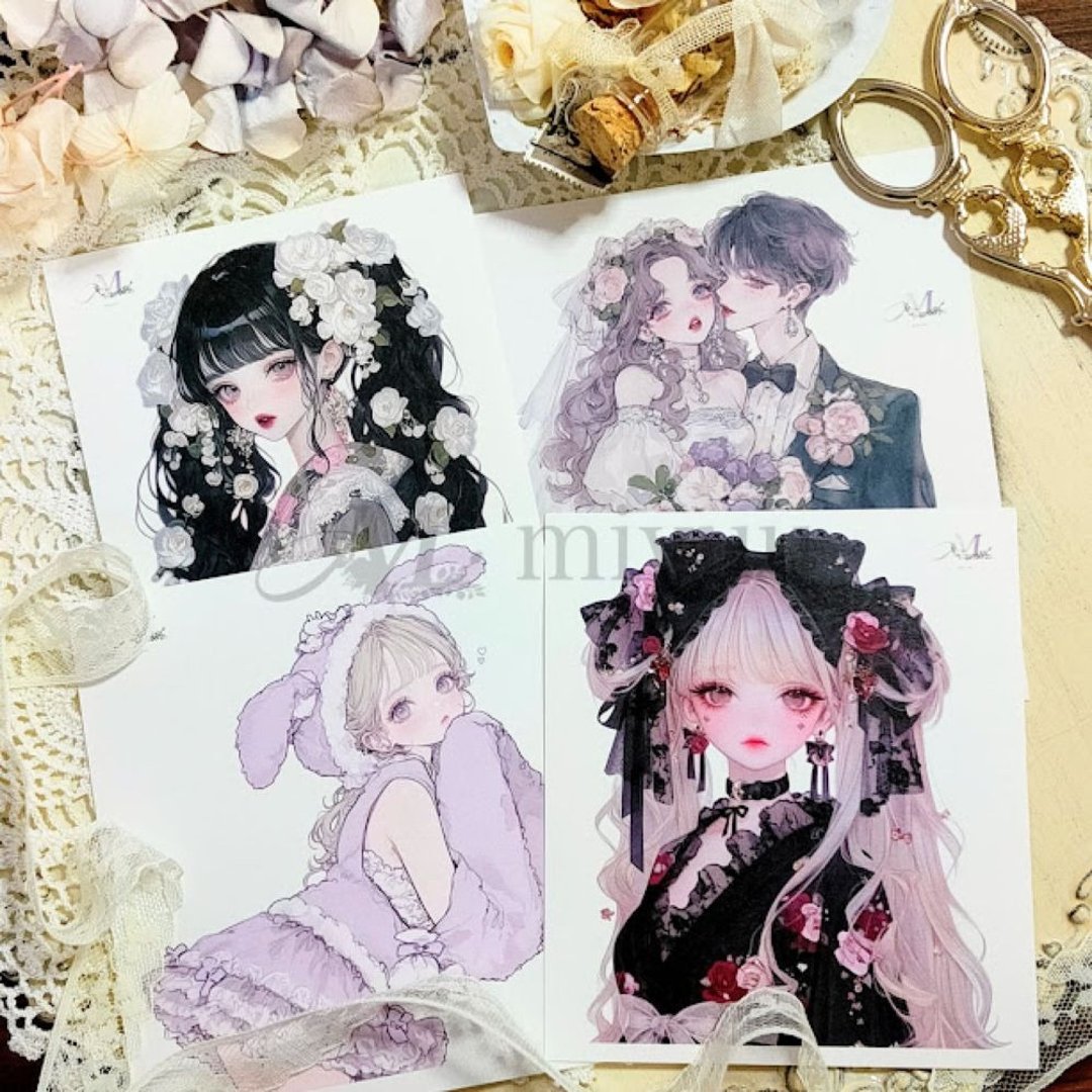 贴纸 原创贴纸 人物贴纸 原创贴纸 女孩贴纸 装饰贴纸 可爱 - 贴纸 - 纸 蓝色