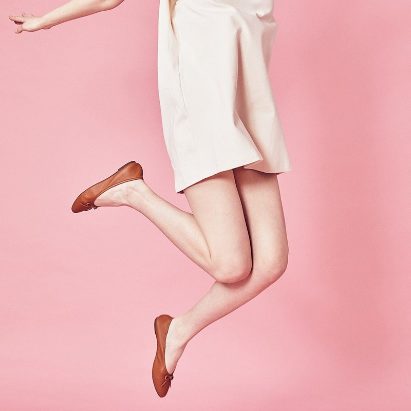 Lewis Walt尖头浅口纯色软羊皮蝴蝶结芭蕾舞鞋平底单鞋瓢鞋女 - 其他女款皮鞋 - 真皮 多色