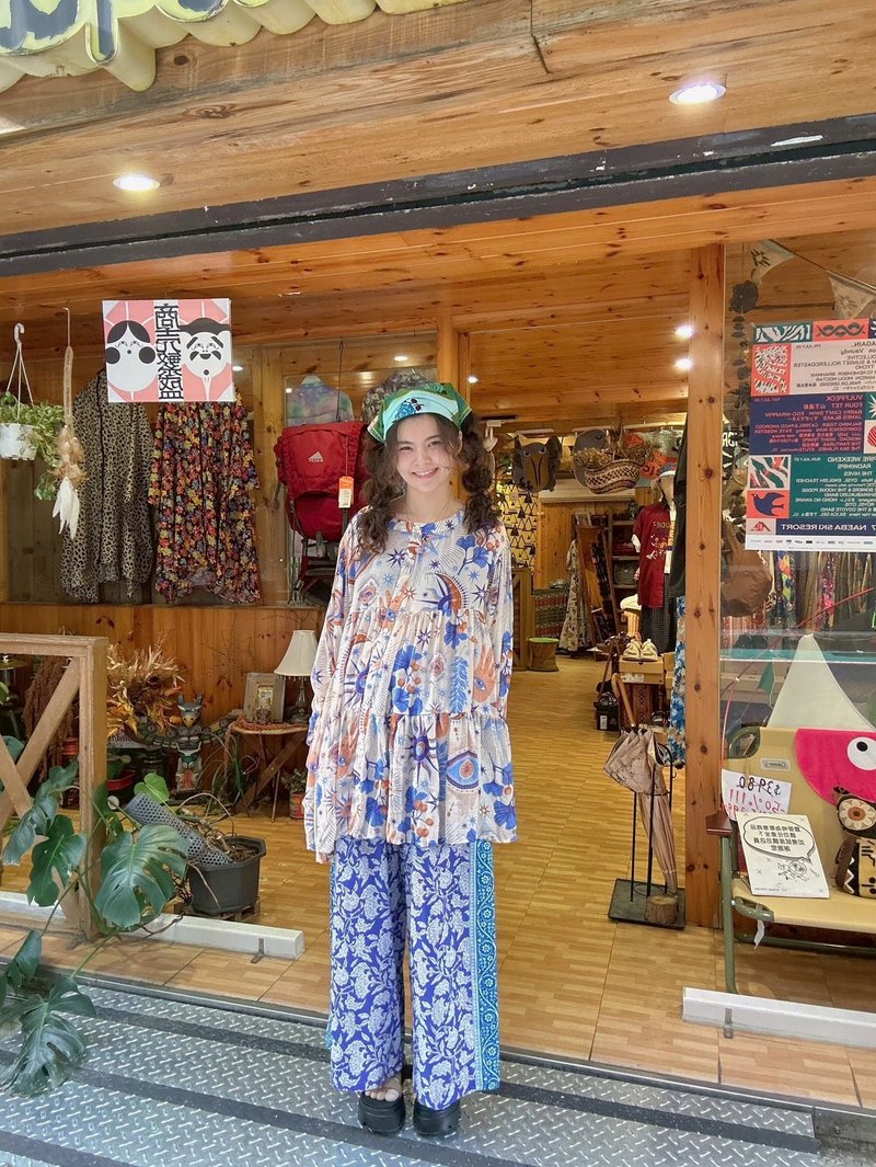 【热门预购】艺术神秘感梦境轻盈日月层次衬衫 (2色) IKH-5105 - 女装衬衫 - 其他材质 