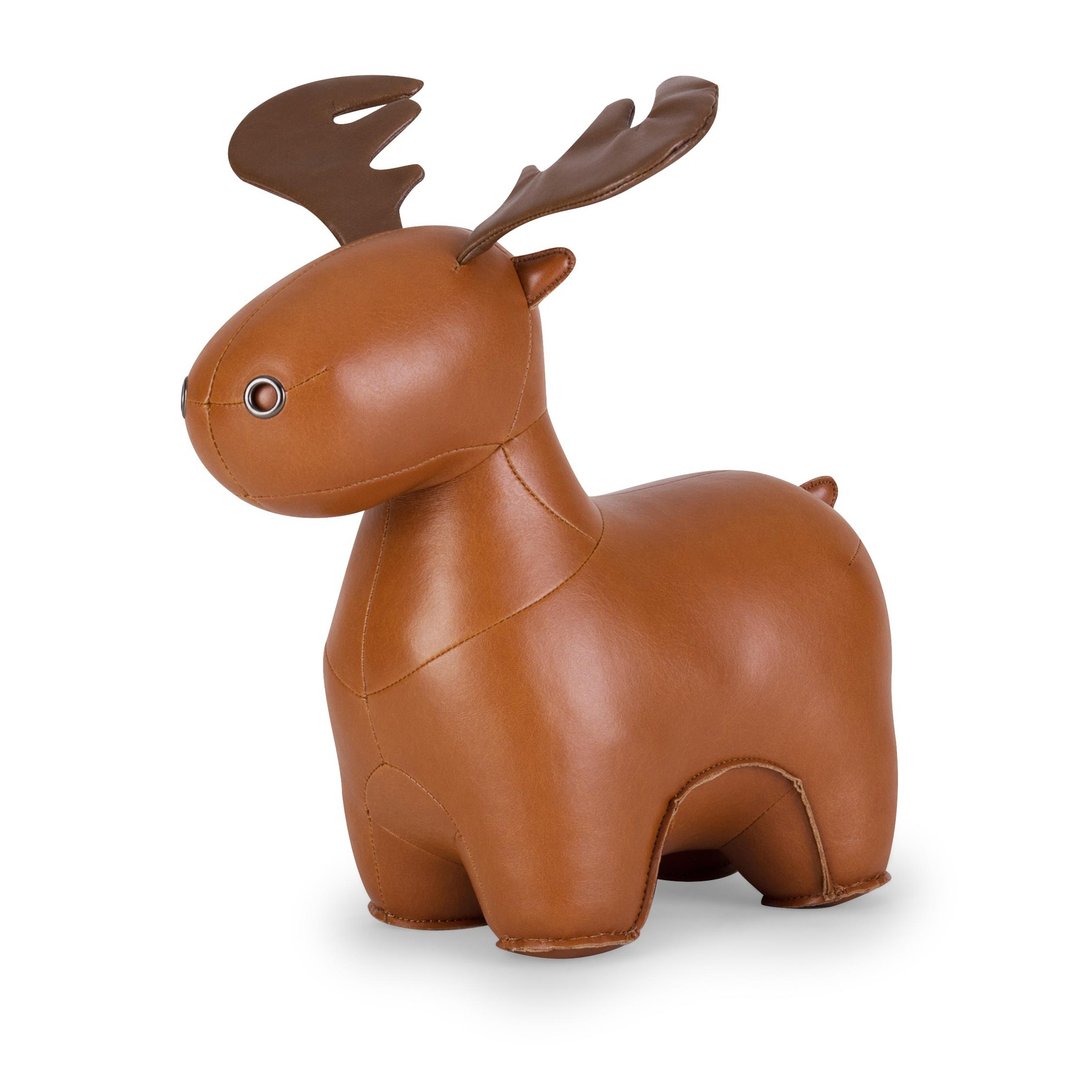 【门挡】麋鹿 Moose 皮革动物摆饰 | 入厝礼物 生日礼物 北欧家饰 - 摆饰 - 人造皮革 多色
