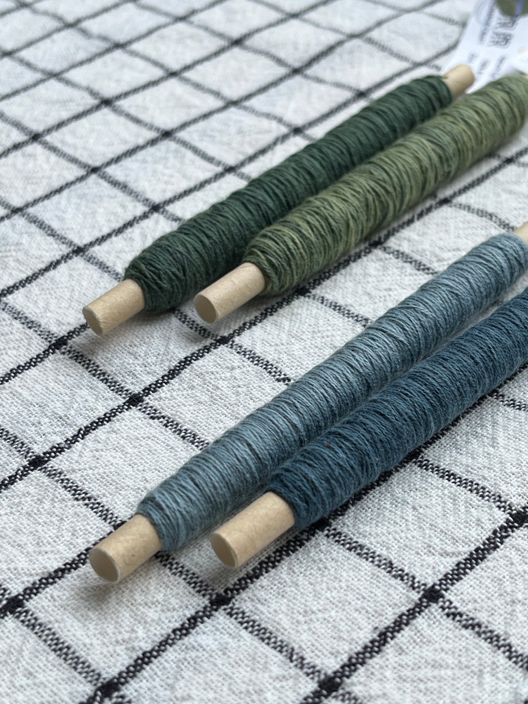 单色渐层30m-手工蓝染刺子绣线套组 刺し子糸 - 编织/刺绣/羊毛毡/裁缝 - 棉．麻 绿色