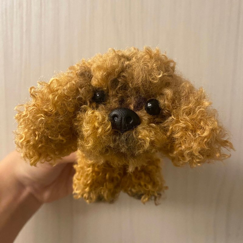 宠物娃娃定制:订制红贵宾狗 生日礼物 - 订制画像 - 其他材质 金色