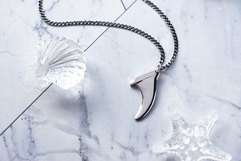 夏日冲浪风格 LONGBOARD SINGEL FIN  NO.2 纯银 - 项链 - 纯银 银色