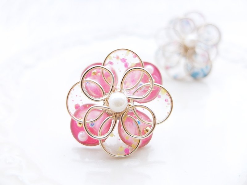 Little Witch | 结晶花 - 耳环/耳夹 - 其他材质 多色