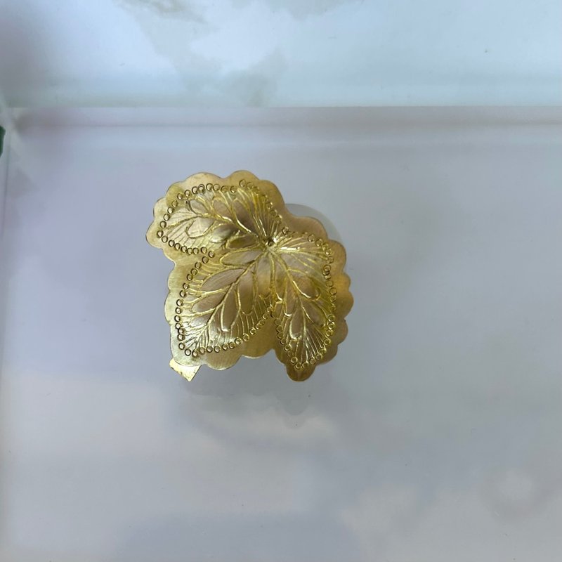 常春藤叶马尾钩或发带 - 发饰 - 铜/黄铜 金色