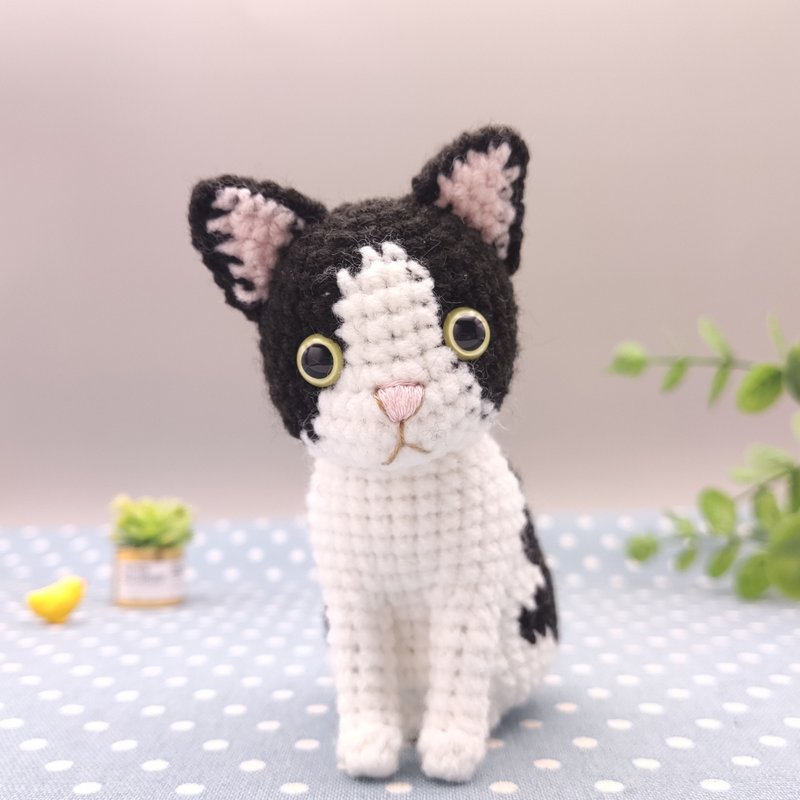 【现货】 奔驰猫 纯手工 钩针编织娃娃 - 玩偶/公仔 - 其他人造纤维 黑色